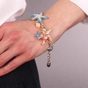 Bracciale in Metallo con stelle marine e conchiglie