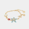 Bracciale in Metallo con stelle marine e conchiglie