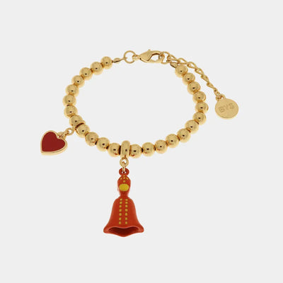 Bracciale con San Gennaro rosso | regali portafortuna scaramantici | BYSIMON