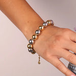 Bracciale in Metallo con sfere multicolore - BYSIMON gioielli