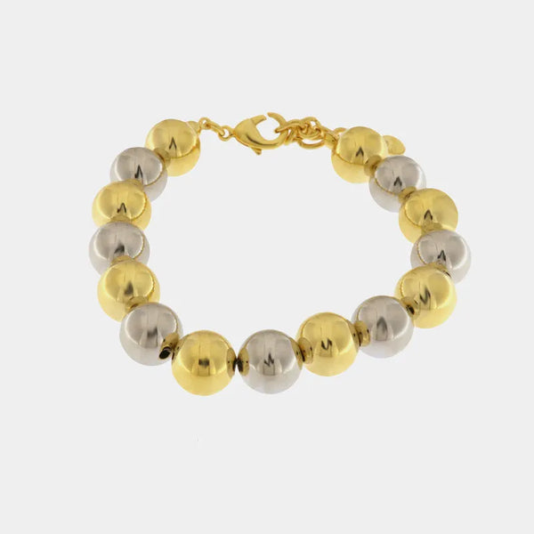 Bracciale in Metallo con sfere multicolore - BYSIMON gioielli