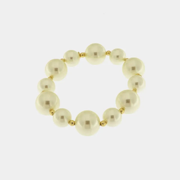 Bracciale in Metallo con perle
