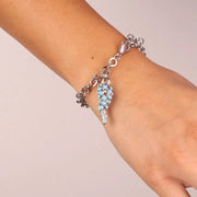 Bracciale in Metallo con corno centrale e cristalli