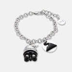 Bracciale con Pulcinella e Vesuvio | gioiello portafortuna da regalare | BYSIMON
