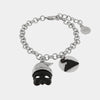 Bracciale in Metallo con Pulcinella e pendente a forma di Vesuvio