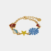 Bracciale in Metallo con stella, fiocco di neve, nuvola