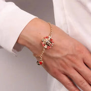 Bracciale in Metallo con madonna e cuore pendente