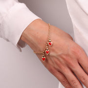 Bracciale in Metallo con cuori sacri pendenti