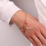 Bracciale in Metallo con cuori sacri pendenti - BYSIMON gioielli