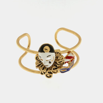 Metal bracelet with Venetian mask