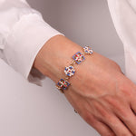 Bracciale in Metallo con maioliche colorate - BYSIMON gioielli