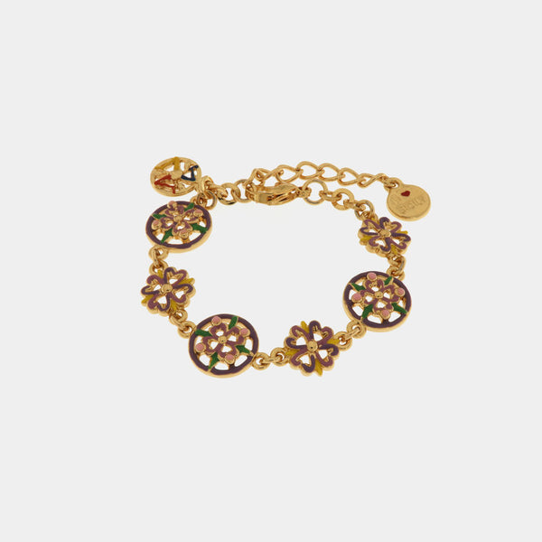 Bracciale in Metallo con maioliche colorate - BYSIMON gioielli