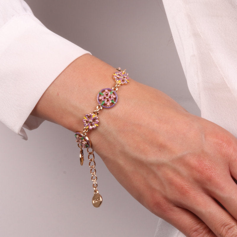 Bracciale in Metallo con maioliche colorate