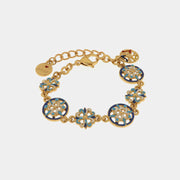 Bracciale in Metallo con maioliche colorate