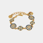 Bracciale in Metallo con maioliche colorate - BYSIMON gioielli