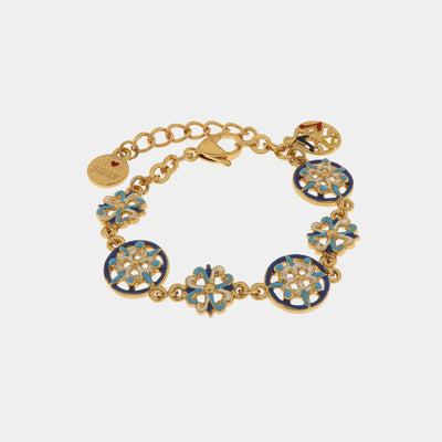 Bracciale in Metallo con maioliche colorate - BYSIMON gioielli