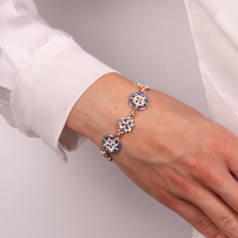 Bracciale in Metallo con maioliche colorate - BYSIMON gioielli