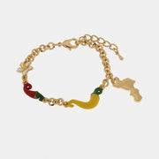 Bracciale in Metallo con peperoncini pendenti