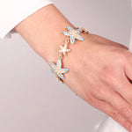 Bracciale in Metallo con stelle marine azzurre BYS - gioiello BySimon