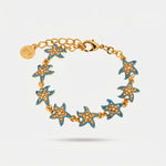 Bracciale in Metallo con stelle marine azzurre - BYSIMON gioielli
