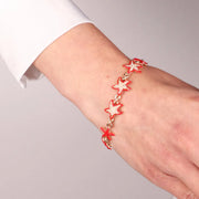 Bracciale in Metallo con stelle marine rosse