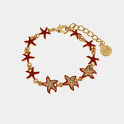 Bracciale in Metallo con stelle marine rosse