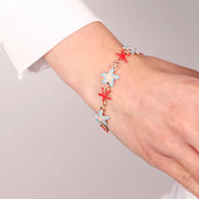 Bracciale in Metallo con stelle marine colorate