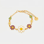 Bracciale in Metallo con margherite colorate - BYSIMON gioielli