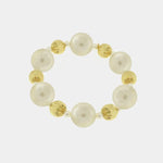 Bracciale in Metallo con perle e dettagli oro