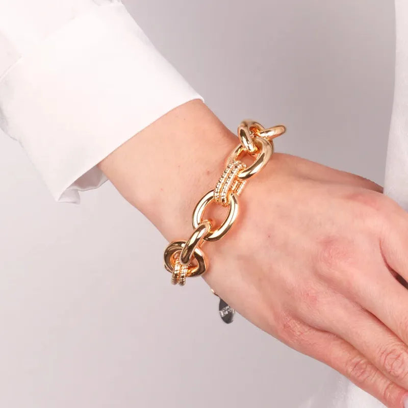 Bracciale in Metallo con catene intrecciate