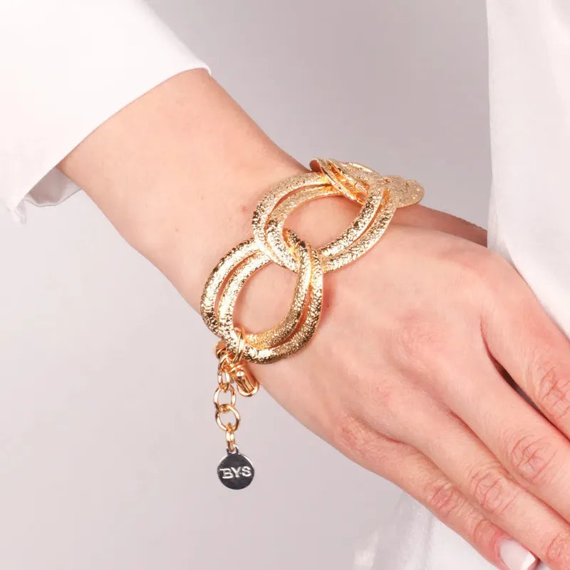 Bracciale in Metallo con catene intrecciate
