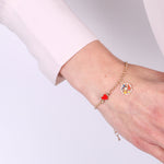 Bracciale in Metallo con cuoricino e trinacria pendente SICILY - gioiello BySimon