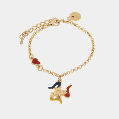 Bracciale in Metallo con cuoricino e trinacria pendente SICILY - gioiello BySimon