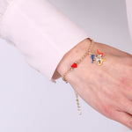 Bracciale in Metallo con cuoricino e trinacria pendente SICILY - gioiello BySimon