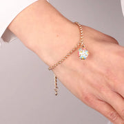 Bracciale in Metallo con uova impreziosito da fiori colorati