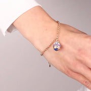 Bracciale in Metallo con uova colorato di blu