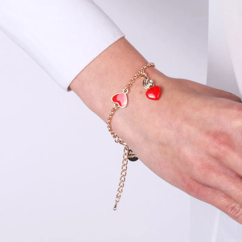 Bracciale in Metallo con cuore sacro rosso AMONAPOLI - gioiello BySimon