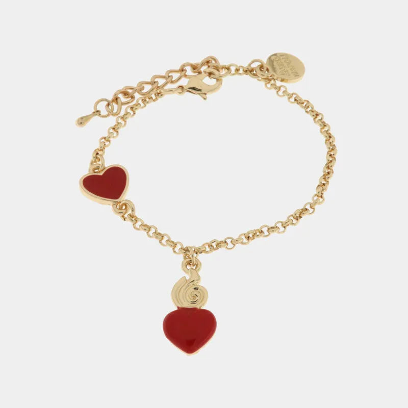 Bracciale in Metallo con cuore sacro rosso AMONAPOLI - gioiello BySimon
