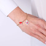 Bracciale in Metallo con cuore sacro pendente - BYSIMON gioielli