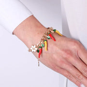 Bracciale in Metallo con peperoncini colorati