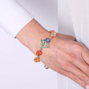 Bracciale in Metallo con cristalli ispirati al vetro di Murano