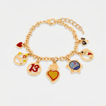 Bracciale in Metallo cuo cuore sacro, Vesuvio, San Gennaro, maschera, 13 - BYSIMON gioielli