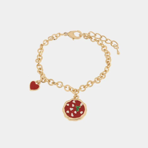 Bracciale in Metallo con pizza margherita AMONAPOLI - gioiello BySimon