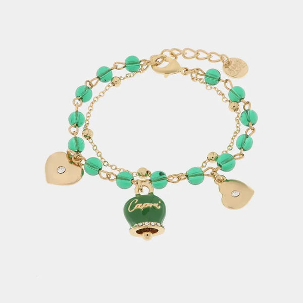 Bracciale in Metallo Con campanella portafotuna Capri