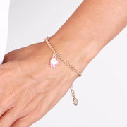 Bracciale in Metallo babbo natale e cuore rosso