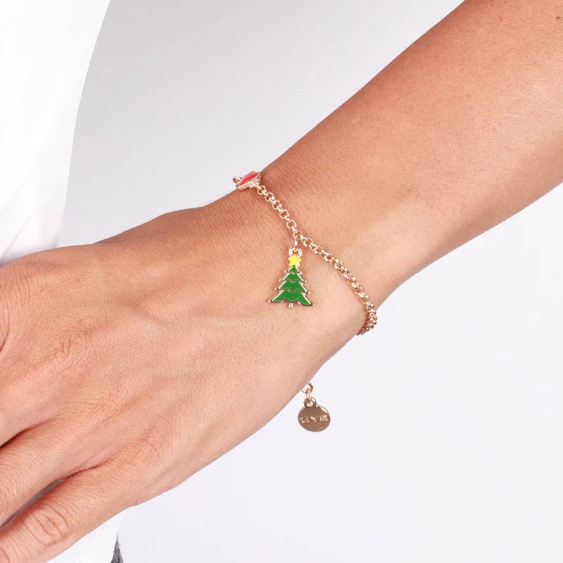 Christmas tree Metal bracelet