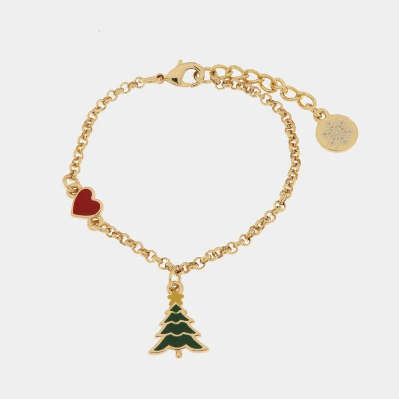 Christmas tree Metal bracelet