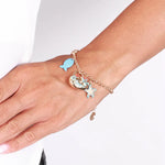 Bracciale in Metallo con borsetta impreziosita da simboli marini - BYSIMON gioielli