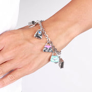 Bracciale in Metallo con borse colorate