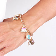 Bracciale in Metallo con borsette colorate
